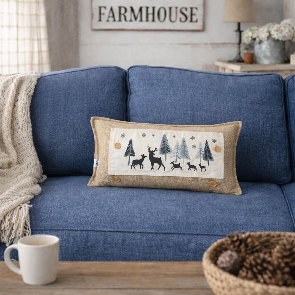 NEW! CUSTOM WINTER WEDDING BUNDLE 26: 3 seasons +BURLAP pillow + custom last name panel: LUCKY, XOXO, DEER, CUSTOM LAST NAME PANEL