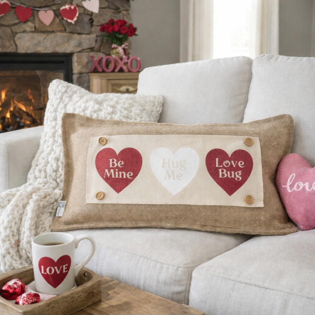 GLITTER PANEL ONLY: RECTANGLE Glitter Holiday Panel: Winter, Valentines Cherry Pink, Love, Spouse, Partner; GLITTER CONVERSATION HEARTS