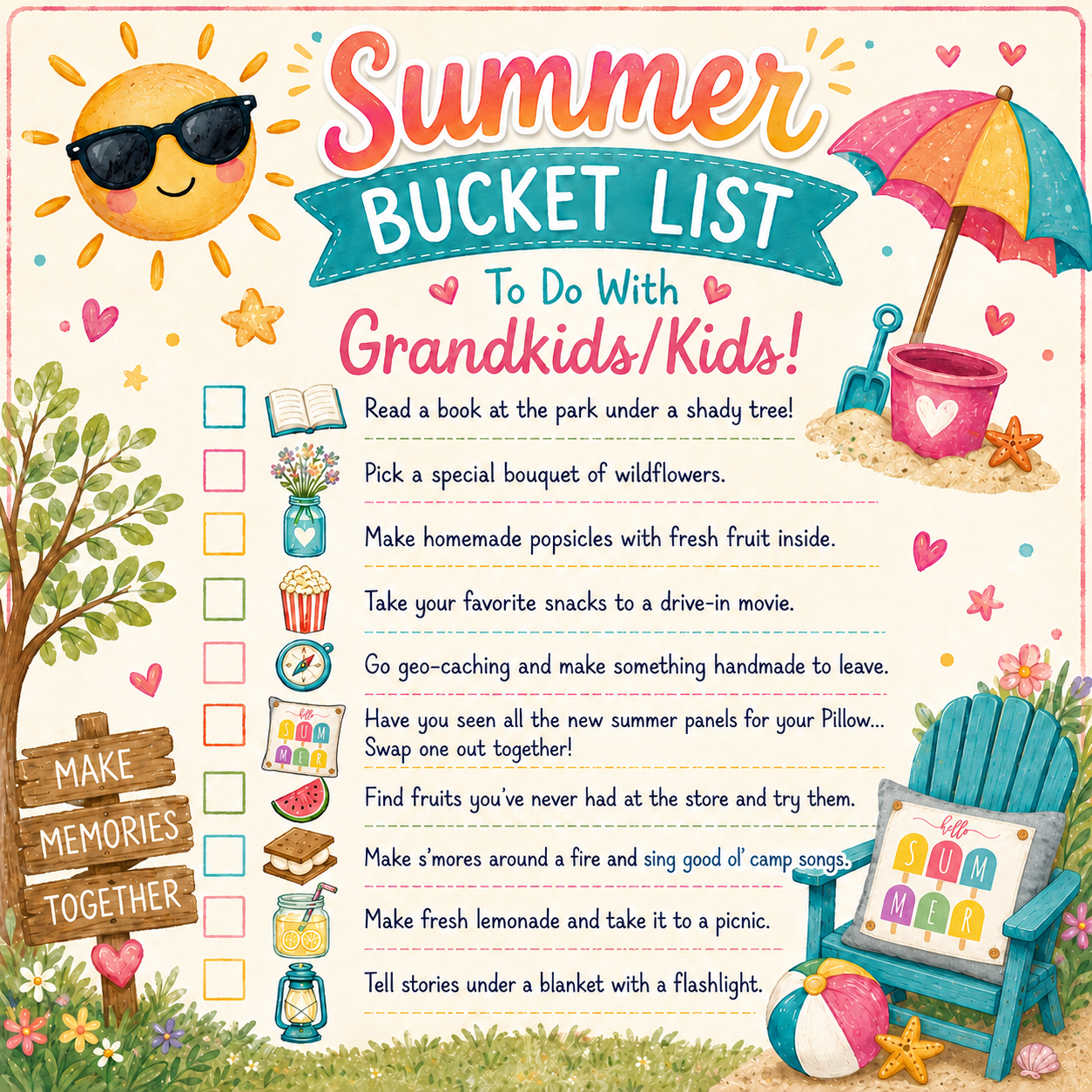 FREEBIE Tip Card: SUMMER BUCKET LIST!