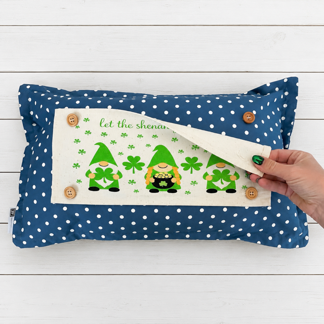 PANEL ONLY: RECTANGLE Holiday Spring, St. Patrick's Day, March 17th Leprechaun, Horse Shoe, Green, Irish, ST. PATTY'S GNOMES