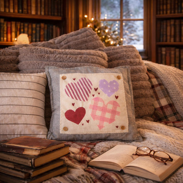 PANEL ONLY:
SQUARE Holiday Pure & Simple Aesthetic Classy Clean Boho Heart Cursive Honest Natural Love Winter, Valentine's, Hearts, Red, Purple, Pink, Polk-a-dot, Stripes, Gingham, Plaid: SQUARE HEARTS;