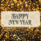 PANEL ONLY:  RECTANGLE NEW! Glitter Holiday Panel: Winter; Bling Bang Sparkle Champagne Gold Silver Confetti party GLITTER HAPPY NEW YEAR