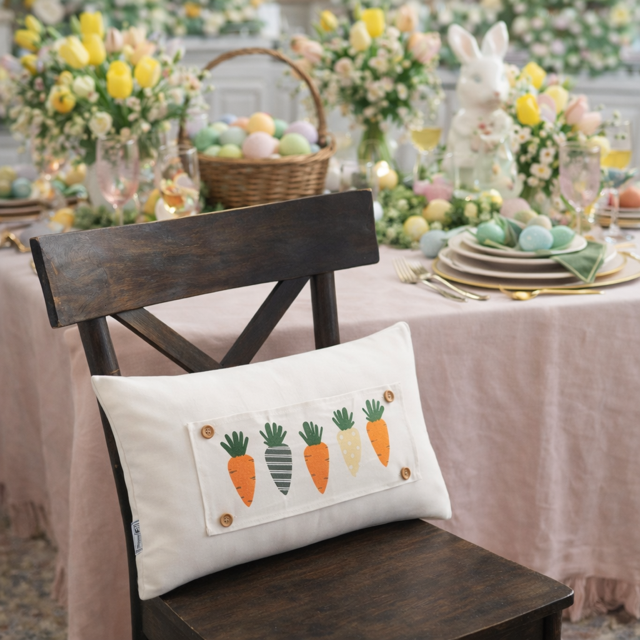 NEW! WINTER BUNDLE 26:  3 seasons + GINGHAM/BUFFALO CHECK pillow: SNOWMAN SCARVES / XOXO / CARROT PATCH