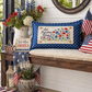 Holiday Panel: Summer; 4th of July Flower Field Patriotic Poppy Red, White, Blue American LET FREEOM RING FLORAL