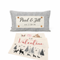 NEW! CUSTOM WINTER WEDDING BUNDLE 26:  3 seasons + CHARCOAL/GALVINIZED STRIPES pillow + custom last name panel & FLORAL BUNNIES / BE MY VALENTINE / DEER / CUSTOM LAST NAME PANEL