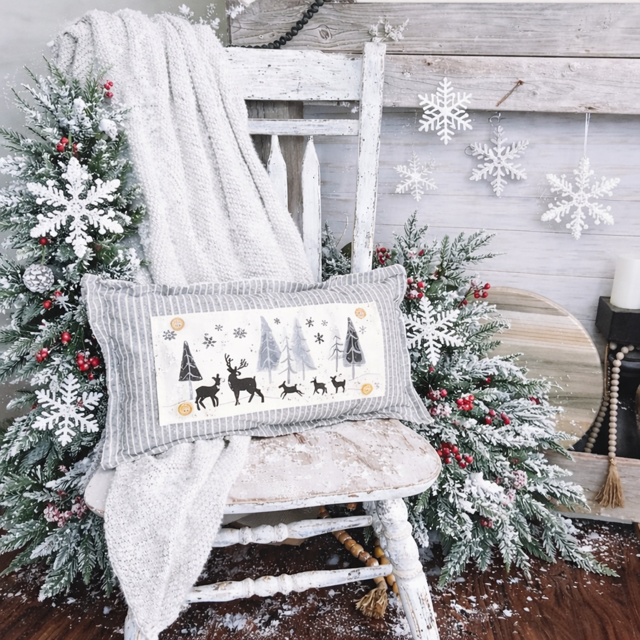 NEW! CUSTOM WINTER WEDDING BUNDLE 26:  3 seasons +BOHO pillow + custom last name panel: WHITE CLOVER, BE MY VALENTINE, DEER, CUSTOM LAST NAME PANEL