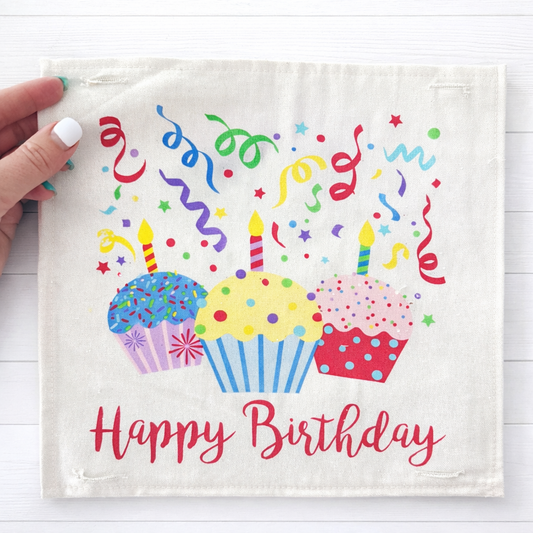 MISFIT PANEL ONLY: SQUARE Entry, Birthday, Between Holidays, House Warming, Host, Neutral: SQUARE HAPPY BIRTHDAY