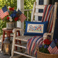 Holiday Panel: Summer; 4th of July Flower Field Patriotic Poppy Red, White, Blue American LET FREEOM RING FLORAL