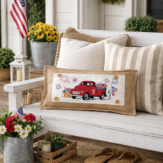 4 PANELS ONLY BUNDLE: RECTANGLE Vintage Truck Panels SAVE!! Spring, Summer, Fall, Christmas, FIREWORKS / PUMPKIN / PLAID TREE TRUCKS
