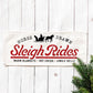 NEW!  Holiday Panel: Winter; Vintage Christmas Santa Sleigh One Horse Drawn Ride; SLEIGH RIDE