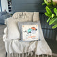 BUNDLE SET!  SAVE!  
Square Charcoal Gray Solid Pillow (comes with foam insert and these 3 panels in back pocket); Winter Spring Summer Fall Autumn:  HOCUS POCUS, PUMPKIN PATCH, STATIONWAGON