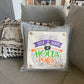 BUNDLE SET!  SAVE!  
Square Charcoal Gray Solid Pillow (comes with foam insert and these 3 panels in back pocket); Winter Spring Summer Fall Autumn:  HOCUS POCUS, PUMPKIN PATCH, STATIONWAGON
