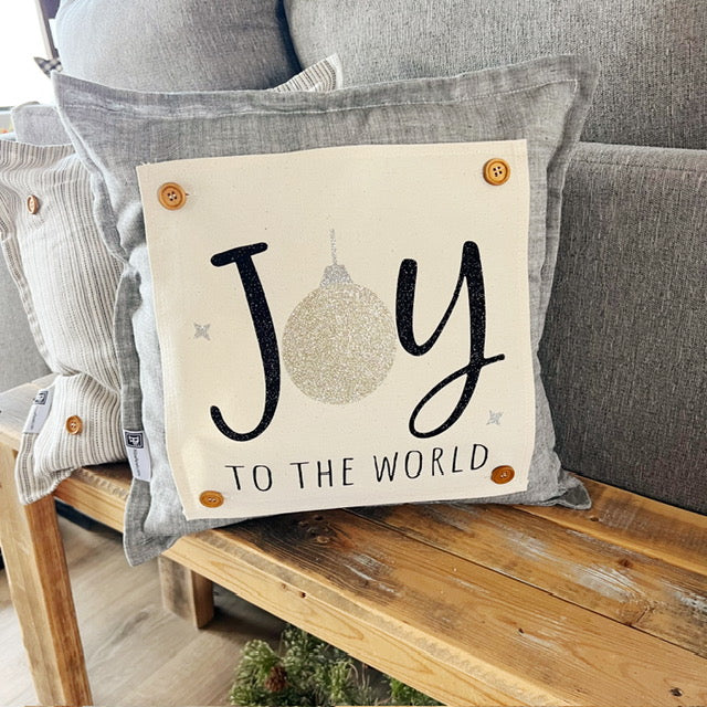 Glitter SQUARE Holiday Panel: Christmas Ball Ornament Star Sparkle Glitz Jesus Christ Savior is born gold GLITTER JOY TO THE WORLD