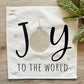 Glitter SQUARE Holiday Panel: Christmas Ball Ornament Star Sparkle Glitz Jesus Christ Savior is born gold GLITTER JOY TO THE WORLD