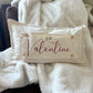 NEW! CUSTOM WINTER WEDDING BUNDLE 26:  3 seasons + CHARCOAL/GALVINIZED STRIPES pillow + custom last name panel & FLORAL BUNNIES / BE MY VALENTINE / DEER / CUSTOM LAST NAME PANEL