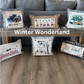 4 PANELS ONLY BUNDLE: RECTANGLE Snow Winter Bundle Winter Wonderland, Christmas:  SLEIGH RIDE, HOME SWEET HOME, SNOWMAN SCARVES, DEER
