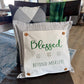GLITTER PANEL ONLY: SQUARE Irish Kisses & Shamrock Wishes; Spring St. Saint Patricks Day, SQUARE BLESSED BEYOND MEASURE