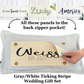 BOHO Custom Wedding Gift Bundle:  3 seasons + Boho pillow + custom last name panel & LEMON CITRUS / WHEAT / NATIVITY / CUSTOM PANEL/ BOHO PILLOW