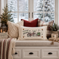 PANEL ONLY: RECTANGLE Holiday Panel: Winter Vintage Holly Snowflakes, Have Yourself A Merry Little Christmas; MERRY CHRISTMAS BIKE
