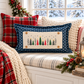 NEW! RECTANGLE WINTER BUNDLE:  3 seasons + BLUE POLKADOT REC. pillow: CHRISTMAS FORREST, SNOWFLAKES, KISSING BOTH