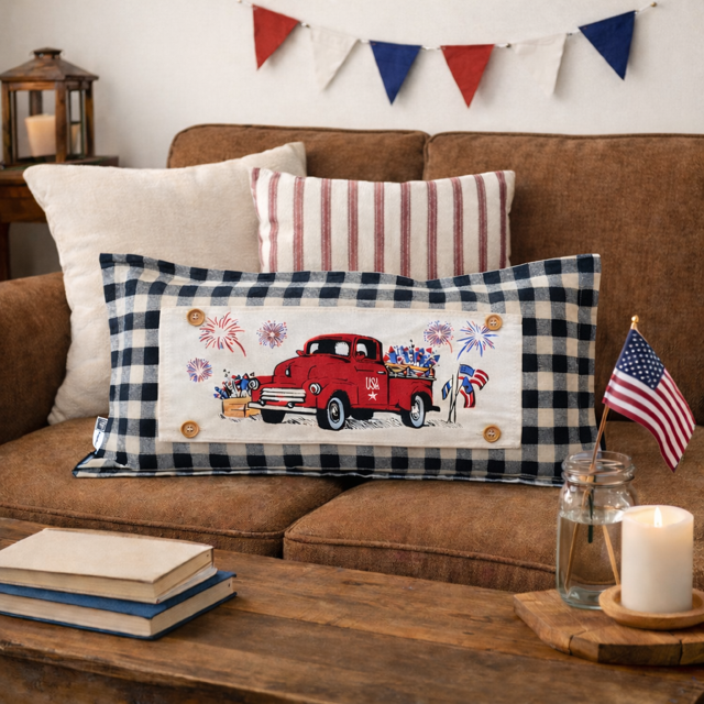 4 PANELS ONLY BUNDLE: RECTANGLE Vintage Truck Panels SAVE!! Spring, Summer, Fall, Christmas, FIREWORKS / PUMPKIN / PLAID TREE TRUCKS