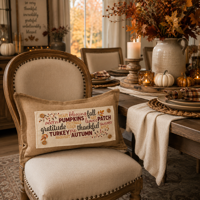PANEL ONLY: RECTANGLE  Autumn Thanksgiving Pumpkins Cider Bless Gratitude Football FALL SUBWAY ART
