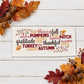 PANEL ONLY: RECTANGLE  Autumn Thanksgiving Pumpkins Cider Bless Gratitude Football FALL SUBWAY ART