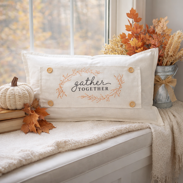 NEW! RECTANGLE SPRING/SUMMER/FALL BUNDLE:  3 seasons + BOHO REC. pillow: SPRING BIKE, OLD GLORY, GATHER TOGETHER