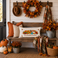 PANEL ONLY:  Fall leaves Football season pumpkin patch sunflower Autumn Sports / Superbowl Panel HUDDLE WEATHER ￼