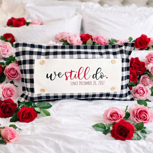 PANEL ONLY: RECTANGLE Personalize Your Wedding Date Anniversary Monogram Valentines  WE STILL DO DATE CUSTOM PANEL