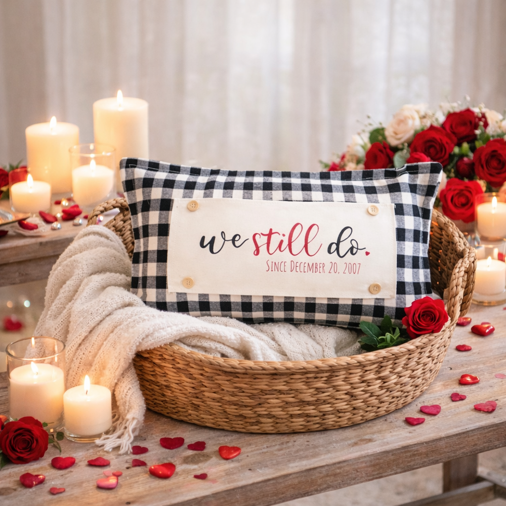 PANEL ONLY: RECTANGLE Personalize Your Wedding Date Anniversary Monogram Valentines  WE STILL DO DATE CUSTOM PANEL