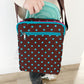 Gift for: Teen/College/Mom /Working Gal:  Briwn and Teal Turquoise Polka Dot Messanger bag purse