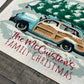 GLITTER CUSTOM PANEL ONLY: SQUARE Christmas Griswald Family Tradition Tree Cutting Snow Scene Winter Wonderland Vintage CUSTOM CHRISTMAS STATION WAGON