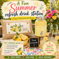 PANEL + RECIPE: RECTANGLE Summer, Lemonade Stand, Sweet, Summertime;  CITRUS LEMON