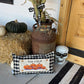 NEW! BUNDLE SET: Buffalo Check Gingham Pillow (comes w/ foam insert & these 3 panels in back pocket)  SMELL MY FEET, PUMPKIN PIE, CHRISTMAS TRUCK