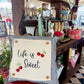 Glitter SQUARE Panel: Cherry LIFE IS SWEET