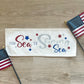 NEW! GLITTER PANEL ONLY: RECTANGLE Summer BBQ American America red white blue Old Glory Sparkly SEA TO SHINING SEA