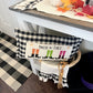 NEW! BUNDLE SET: Buffalo Check Gingham Pillow (comes w/ foam insert & these 3 panels in back pocket)  SMELL MY FEET, PUMPKIN PIE, CHRISTMAS TRUCK