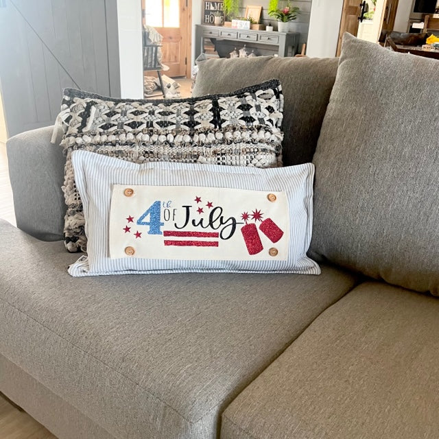 GLITTER PANEL ONLY: RECTANGLE Summer BBQ American America Flag Old Glory Sparkly 4TH OF JULY FIREWORKS