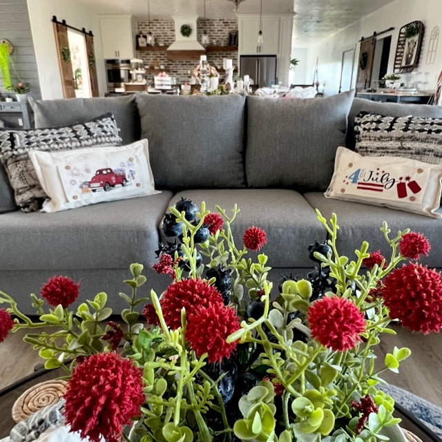 GLITTER PANEL ONLY: RECTANGLE Summer BBQ American America Flag Old Glory Sparkly 4TH OF JULY FIREWORKS