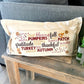 NEW BUNDLE SET: CHARCOAL & CREAM STRIPES Pillow (comes with foam insert and these 3 panels in back pocket); Winter Spring Summer Fall Autumn; TRICK OR TREAT, SUBWAY, MERRY & BRIGHT