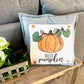 SQUARE BUNDLE SET: TICKING STRIPES PILLOW (comes with foam insert and these 4 panels in back pocket); Winter Spring Summer Fall Autumn: SKI BENCH, HELLO PUMPKIN, LAND THAT I LOVE, SPRING DRIED FLOWERS (Copy)