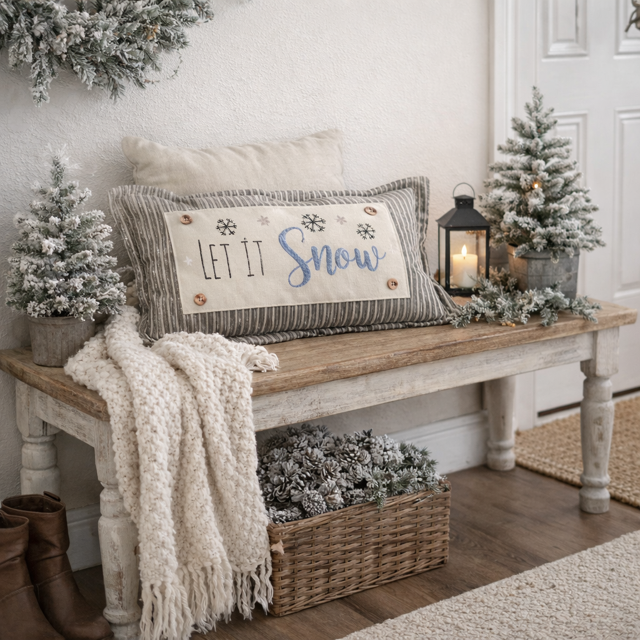 PILLOW ONLY (with fluffy insert): Galvinized Charcoal/Cream Farm Stripes: CREAM/ DARK CHARCOALSTRIPES PILLOW (with insert)