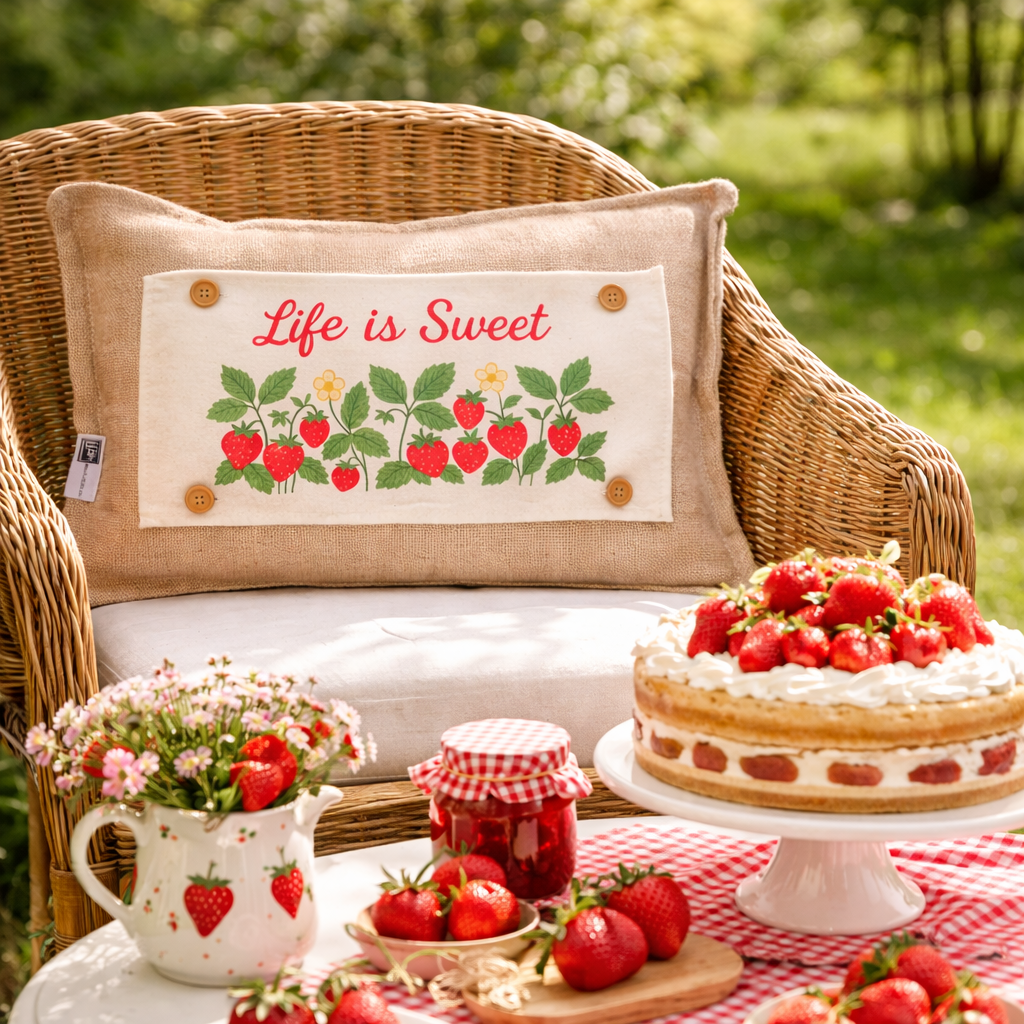 NEW! RECTANGLE SUMMER/FALL BUNDLE:  3 seasons + BURLAP pillow:  LIFE IS SWEET, BARN QUILT, NEW WELCOME