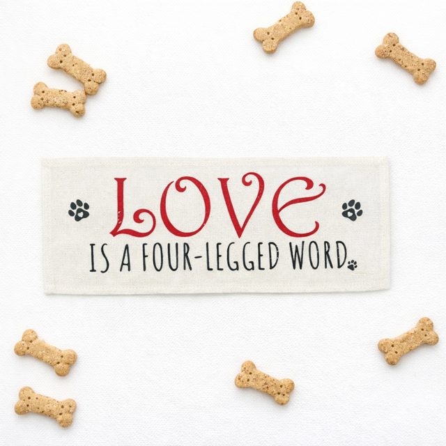 GLITTER PANEL ONLY:  RECTANGLE Glitter Holiday Panel: Winter, Valentines Cherry Love, fur baby(ies) LOVE IS A FOUR-LEGGED WORD