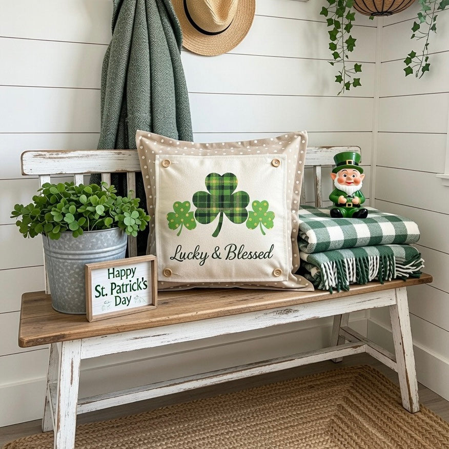 PILLOW ONLY: SQUARE Tan with white polka-dot spots Pillow; WHITE/TAN POLKA DOT PILLOW (with insert)