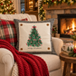 NEW! WINTER BUNDLE:  3 seasons + CHARCOAL pillow: CHRISTMAS TREE, SNOWFLAKE, V-DAY SUBWAY ART