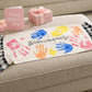 CUSTOM TABLE RUNNER: CHARCOAL/CREAM STRIPES RUNNER