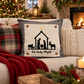 PANEL ONLY: SQUARE Christmas Christ Mary Joseph Stable Star: NATIVITY OH HOLY NIGHT SQUARE