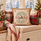 PANEL ONLY: SQUARE Christmas Green Red Reindeer; NORTH POLE STAMP